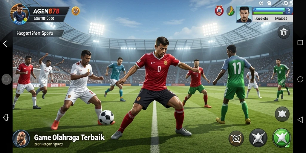 Tangkapan layar gameplay AGEN878 dengan aksi olahraga yang mendebarkan.