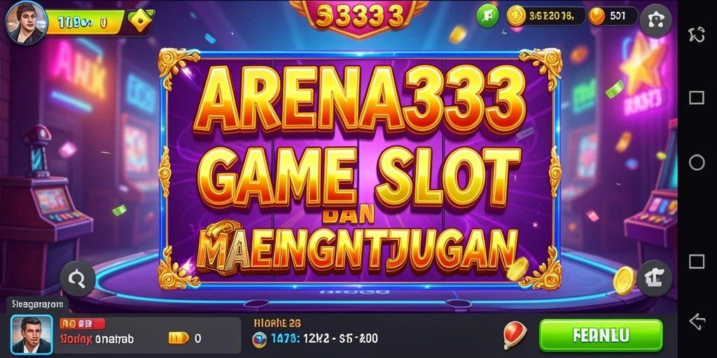 Screenshot gameplay ARENA333 menampilkan gulungan slot yang penuh warna dan fitur bonus menarik.