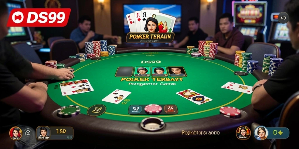 Screenshot utama DS99 menampilkan gameplay Poker yang seru dan interaktif.