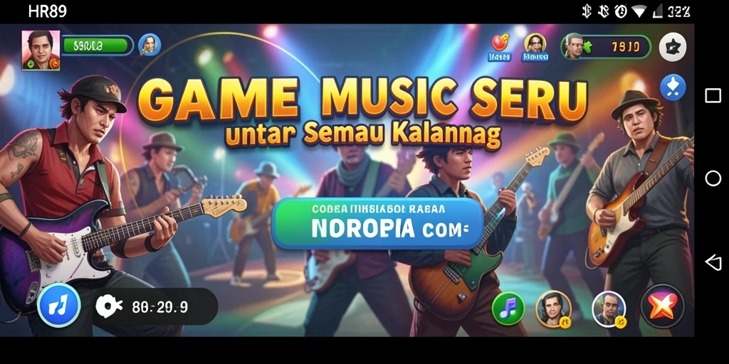 Gameplay seru dari HR89 dengan berbagai lagu dan tantangan menarik.