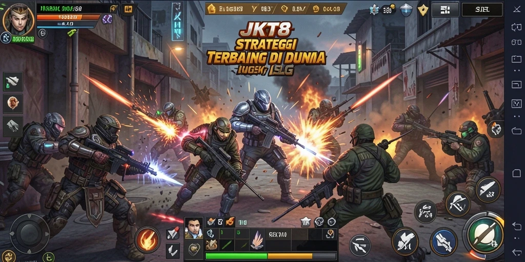 Tampilan gameplay JKT8 yang menarik dan strategis.