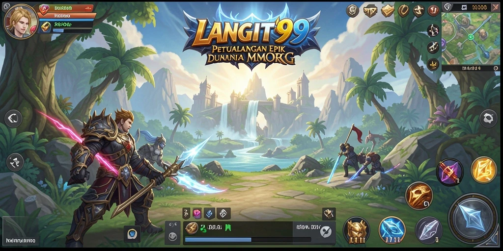 Tangkapan layar dari <strong>LANGIT99</strong> menampilkan aksi seru dalam pertempuran MMORPG.